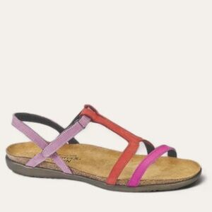 Naot Judith Sandals Purple Red 38 Comfort Cork Sole Strappy Adjustable Boho